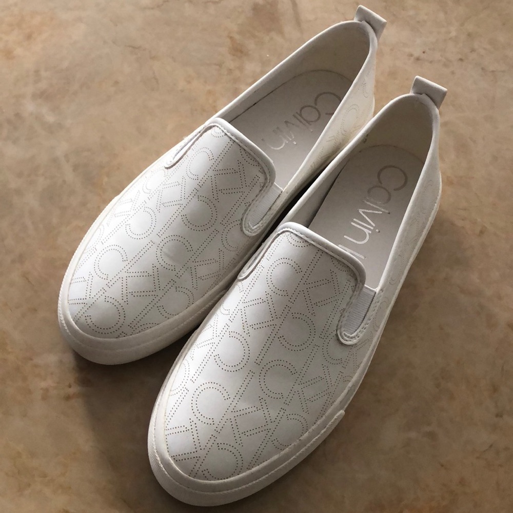 Calvin Klein white shoes